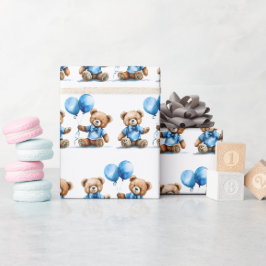 Tvillingfack för vattenfärgad Nalle Presentpapper