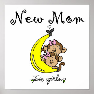 Tvillingflickor Nya mamma-gåvor Poster