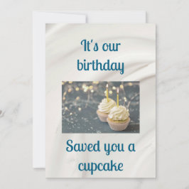 Tvillingfödelsedagskort Julkort