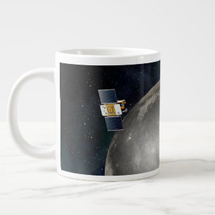 Tvillinggrafik som omger Måne. Jumbo Mugg