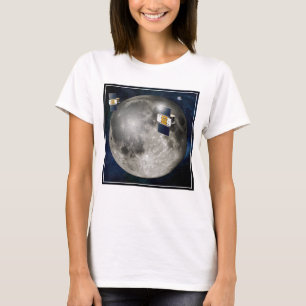 Tvillinggrafik som omger Måne. T Shirt