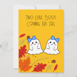 Tvillinggraviditetsannonsering för två små tjuv inbjudningar