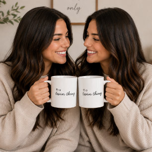 Tvillingkaffemugg Det är en tvillinggrej Matchan Kaffemugg