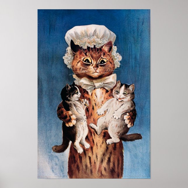 Tvillingkatter, Louis Wain Poster (Framsidan)