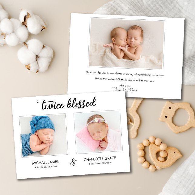 Tvillingkort för fotoförhandsvisning Två gånger vä Meddelande (Skapare uppladdad)