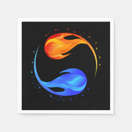 Tvillinglame Bröllop-teme- Svart- Pappersservett