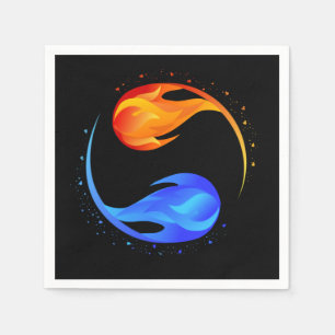 Tvillinglame Bröllop-teme- Svart- Pappersservett