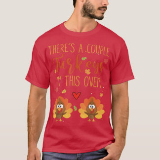 Tvillingmeddelande Baby Reveal Thanksgivi Gravid T Shirt