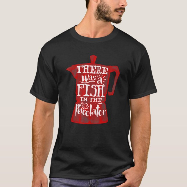 Tvillingpeaks fisk i pepparpricksdiagram t shirt (Framsida)