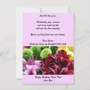 Tvillingplatta hälsningskort för födelsedag