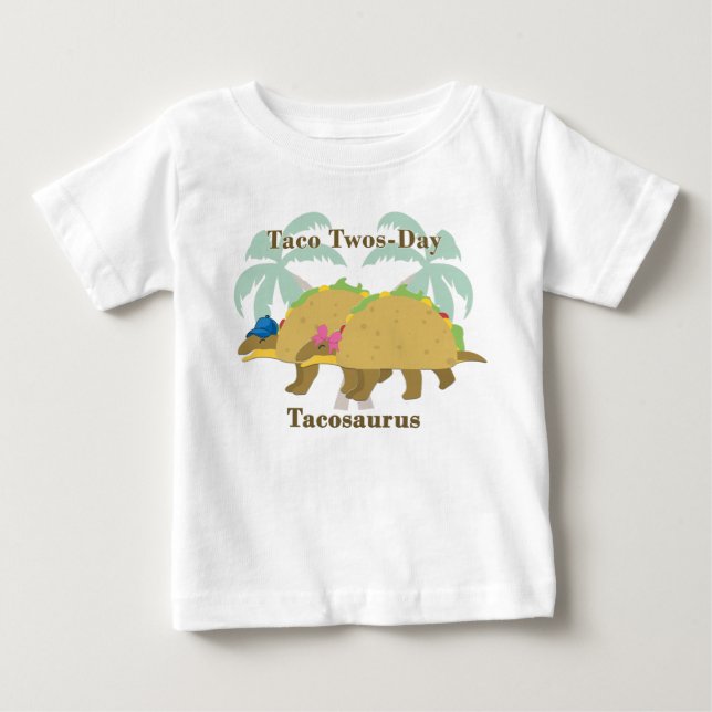 Tvillingpojke/flicka Taco Twos-day Birthday T Shirt (Framsida)