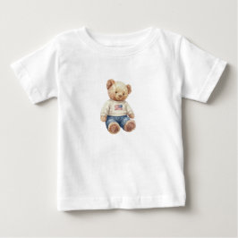 Tvillingpojke nalle födelsedags t-shirt