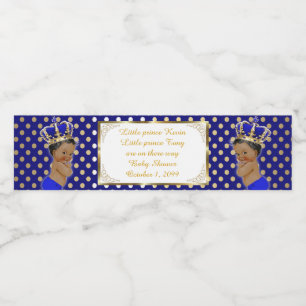 Tvillingpojke och pojke med vattenflaska, Tvilling Vattenflaskor Etikett