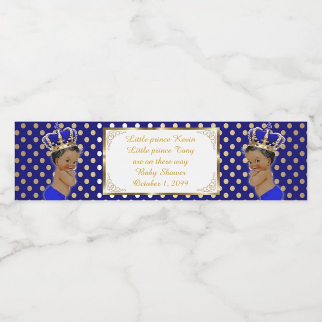 Tvillingpojke och pojke med vattenflaska, Tvilling Vattenflaskor Etikett (Singel etikett)