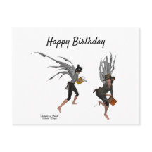 Tvillingpojke Regnälvor Födelsedagskort