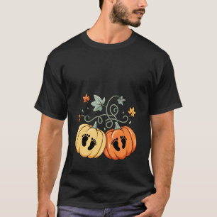 Tvillingpumpafötter för bebis Graviditet Annonseri T Shirt