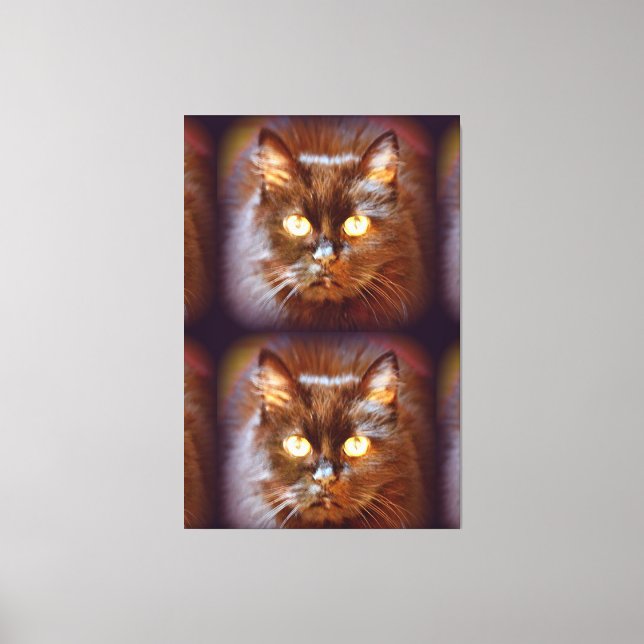 tvillingsvart kittycat canvastryck (Framsida)