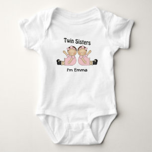 Tvillingsystrar Spädbarnskötare T-shirt