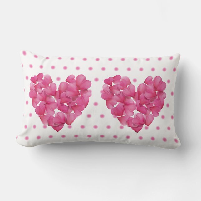 Tvillingtimmar, Rosa  ro, understreck, kushion Lumbarkudde (Framsida)