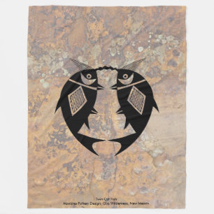 Tvillingtorsk, Mimbres pottery Design Fleecefilt