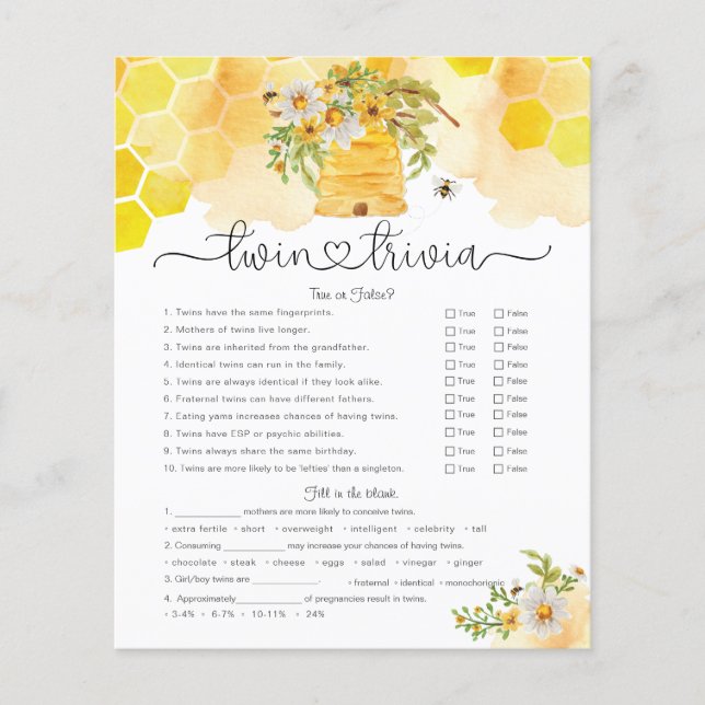 Tvillingtrivia Honungsbi Babykläder (Framsida)