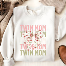 Tvillingtröja för mamma, kvettarvskjorta, baby-gåv