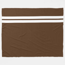 Tvillingvit porträtt Tävla Rand på kakaobönor Fleecefilt