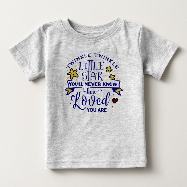 Tvillinkle, Twinkle Little Star Du är älskad T Shirt (Framsida)