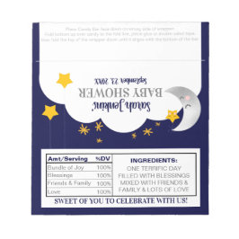 Tvillinkle Twinkle Star Baby Shower Candy Wrapper Anteckningsblock