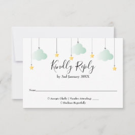 Tvillinkle Twinkle Star Gender Neutral Baby Shower OSA Kort