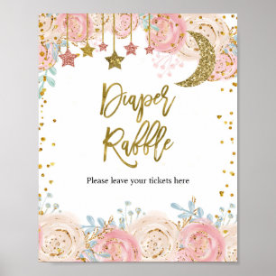 Tvillkorgstjärna i guld - nedbläddra klack Raffle- Poster