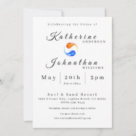 Tvin Flame Bröllop Tema- Inbjudningar