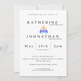 Tvin Flame Bröllop Tema- Inbjudningar