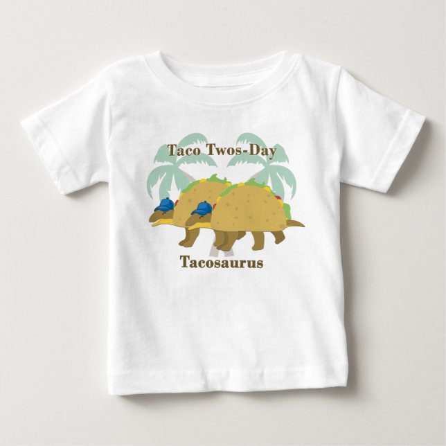 Tvin Taco Twos-day 2nd Birthday T Shirt (Framsida)