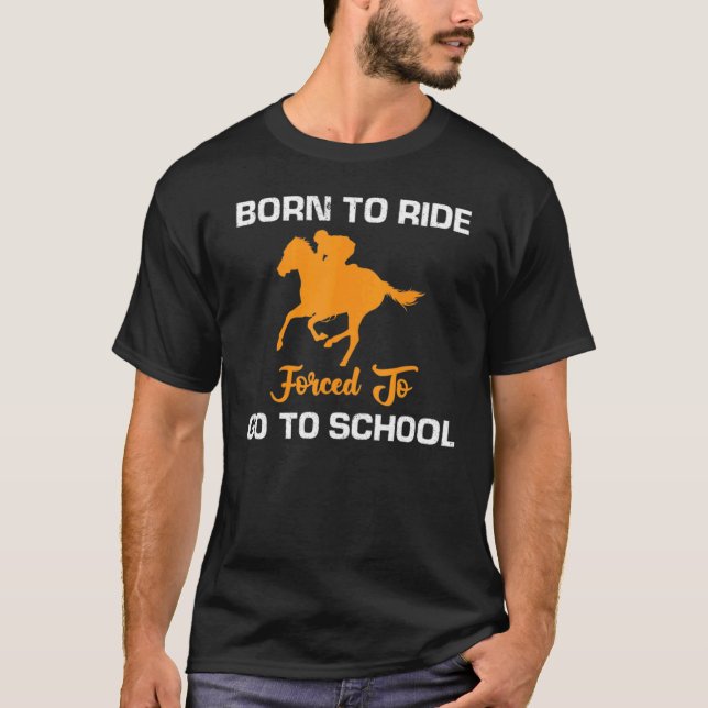 Tvinga att gå till skolan t shirt (Framsida)