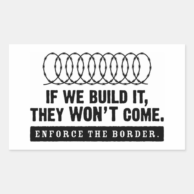 Tvinga gräns! rektangulärt klistermärke (Framsida)