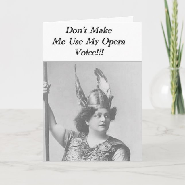 Tvinga mig inte att använda min Opera-röst Kort (Framsida)