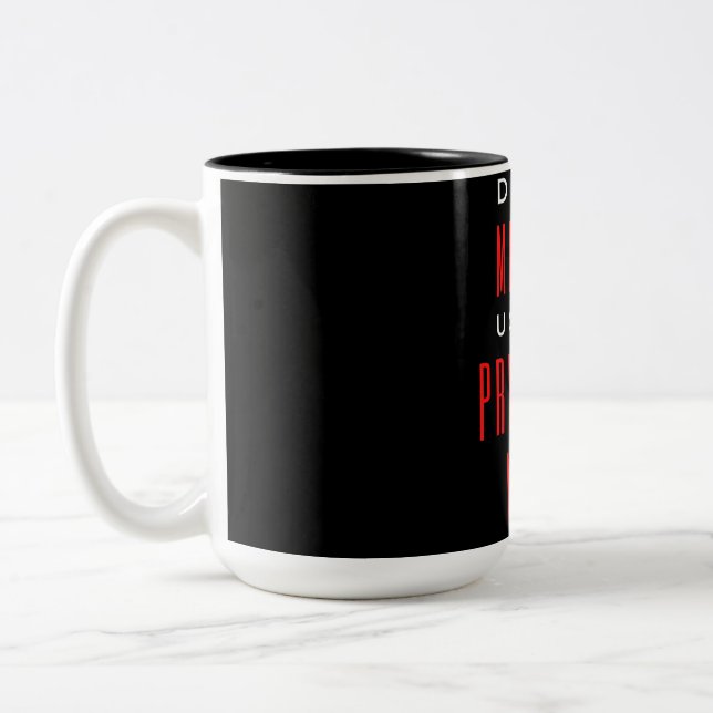 Tvinga mig inte att använda min rektorsröst Två-Tonad mugg (Vänster)