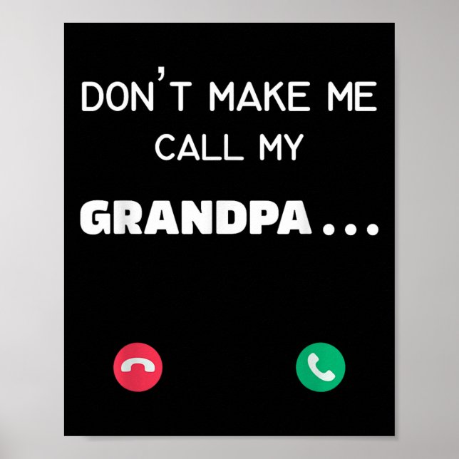 Tvinga mig inte att ringa min farfar  poster (Framsidan)
