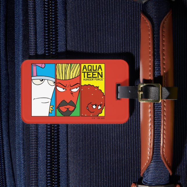 Tvinga teckenpanelsgrafik för Aqua Tonåring Hungri Bagagebricka (Framsida Insitu 4)