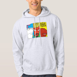 Tvinga teckenpanelsgrafik för Aqua Tonåring Hungri Hoodie