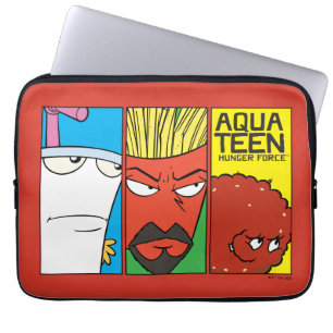 Tvinga teckenpanelsgrafik för Aqua Tonåring Hungri Laptop Fodral