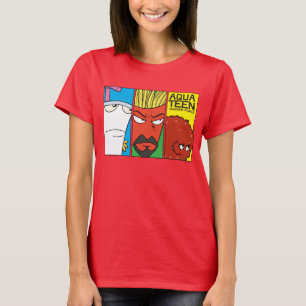 Tvinga teckenpanelsgrafik för Aqua Tonåring Hungri T Shirt
