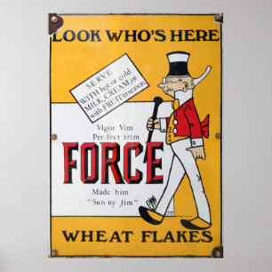 Tvinga veteflingor, vintagens emaljtecken. poster