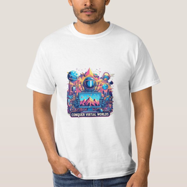 Tvinga Virtuella världar T Shirt (Framsida)