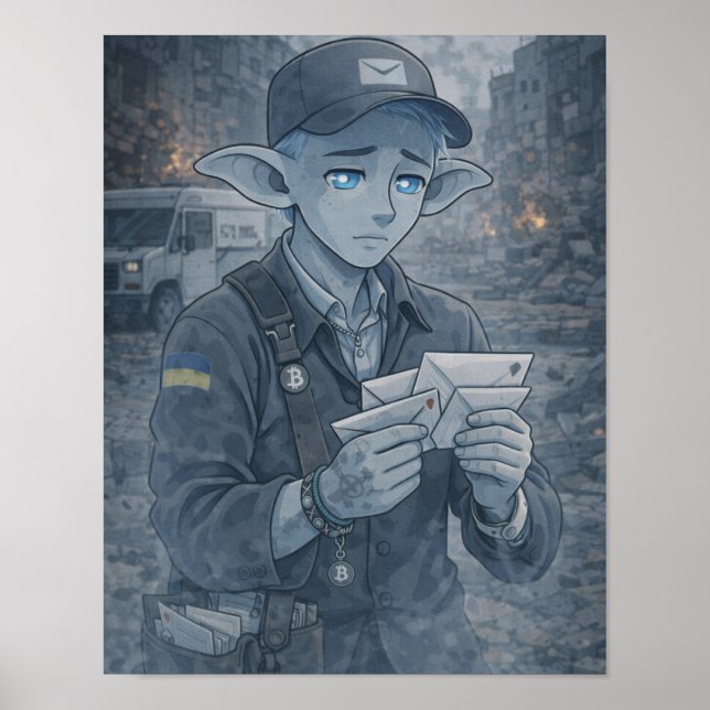 Tvivel / brevbärare / gata poster (Framsidan)