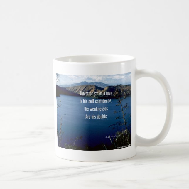 Tvivel och självförtroende kaffemugg (Höger)