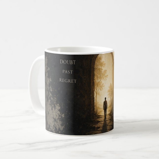 Tvivla Tidigare Ånger Inspirerande Kaffe Mugg | Mo (Framsida vänster)