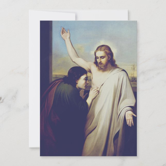 Tvivlande Sankt Thomas av Silvestro Lega  Inbjudningar (Framsida)