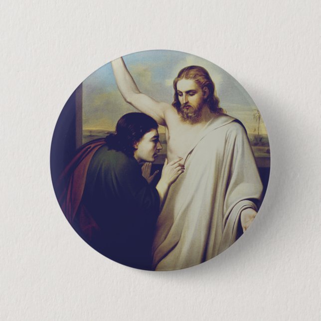 Tvivlande Sankt Tomas av Silvestro Lega Knapp (Framsida)